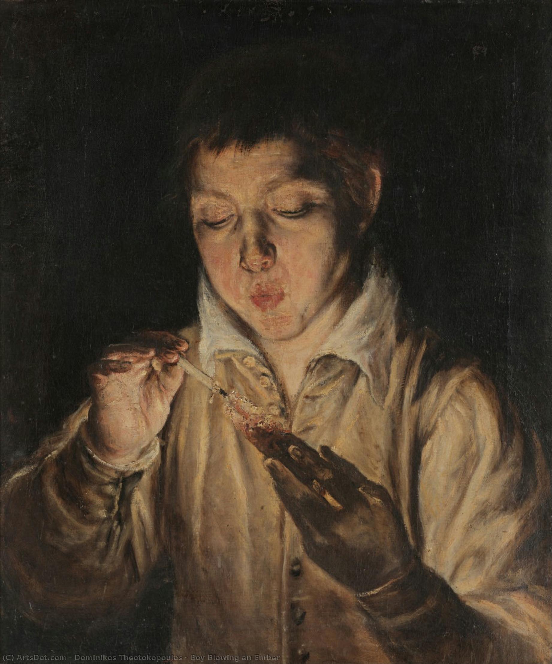 Boy Blowing An Ember — Эль Греко
