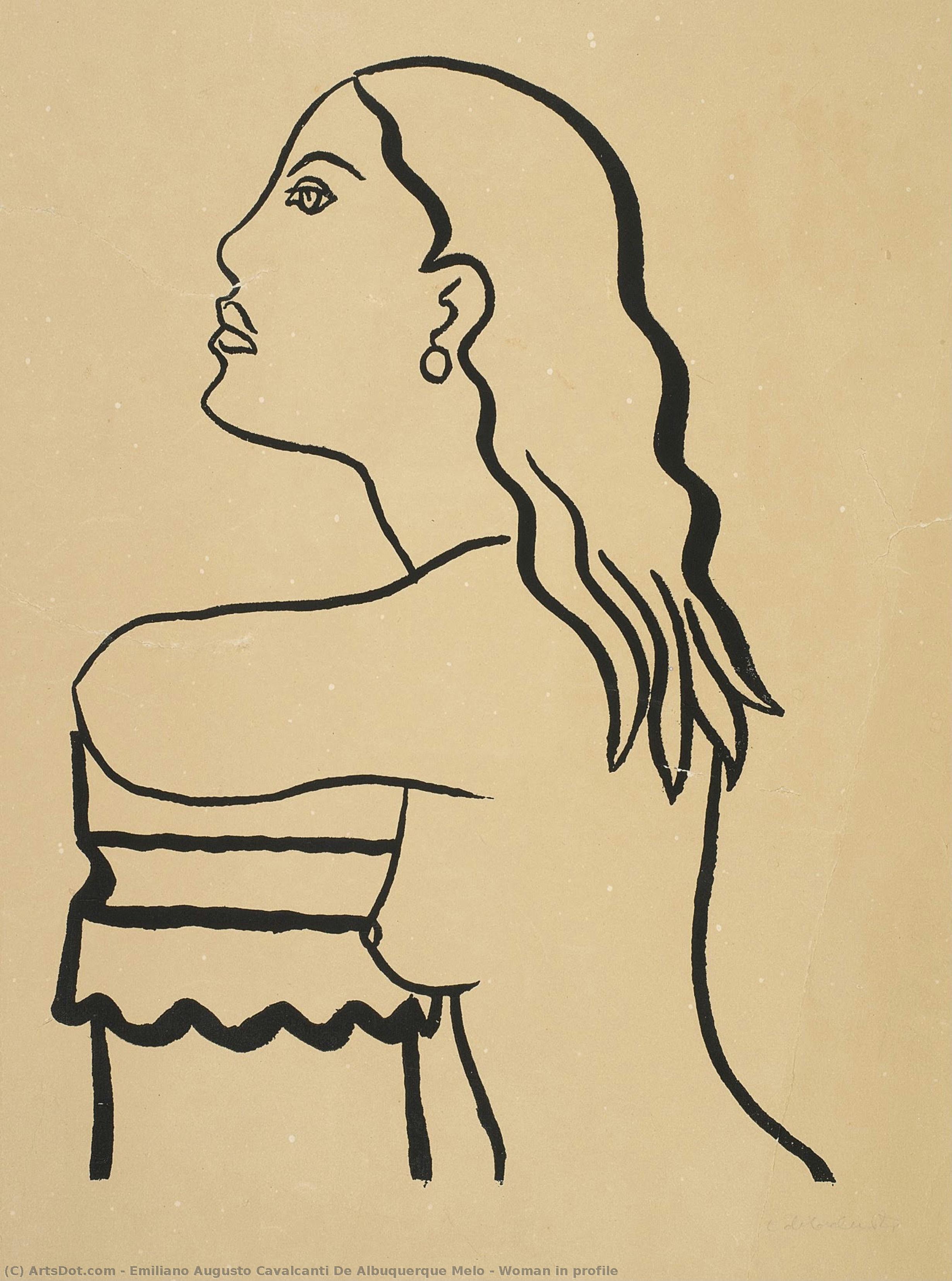 Woman In Profile — Emiliano Augusto Cavalcanti De Albuquerque Melo