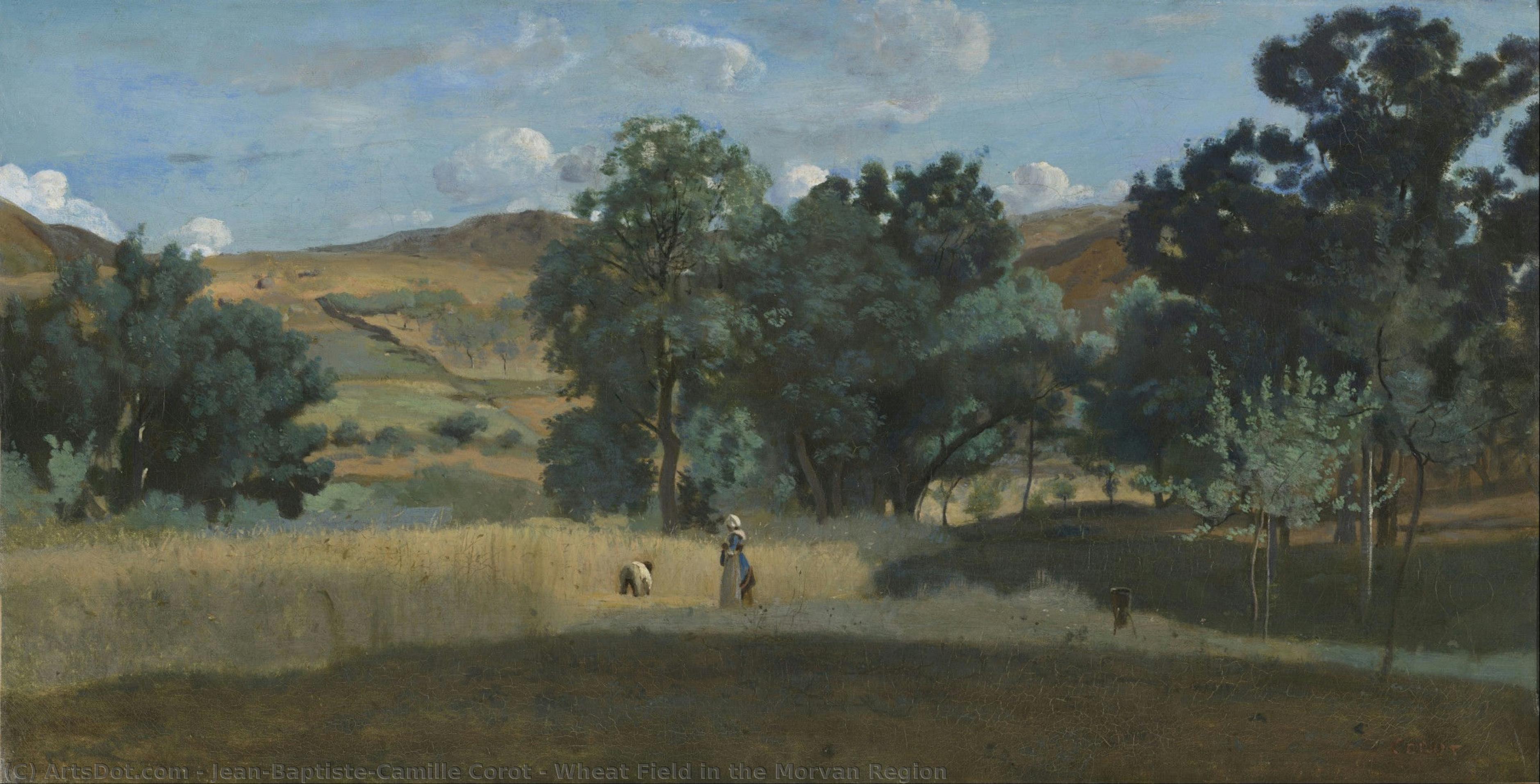 Wheat Field In The Morvan Region — Jean-baptiste-camille Corot
