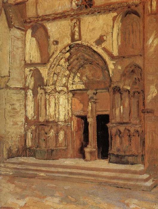 The Church Doorway — Grant Wood