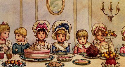 Supper, From 'christmas In Little Peopleton Manor — Kate Greenaway