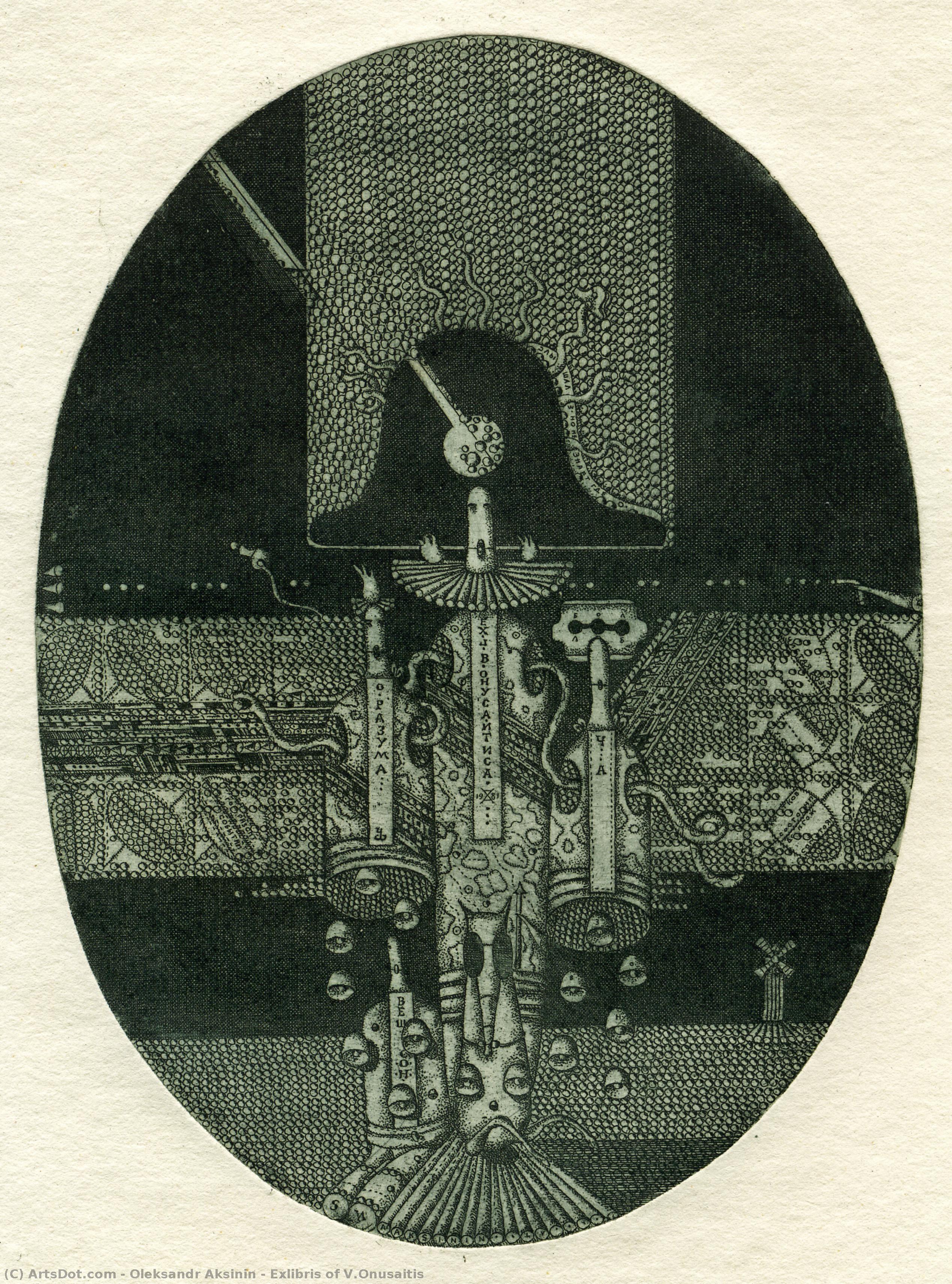 Exlibris Of V.onusaitis — Oleksandr Aksinin