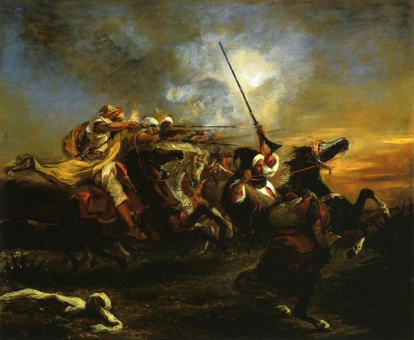 Moroccan Military Exercises — Eugène Delacroix