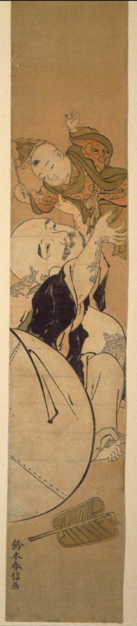 Hotei Tossing A Chinese Boy In The Air — Suzuki Harunobu