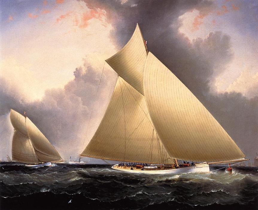 'mayflower' Leading 'galatea', America's Cup 1886 — James Edward Buttersworth