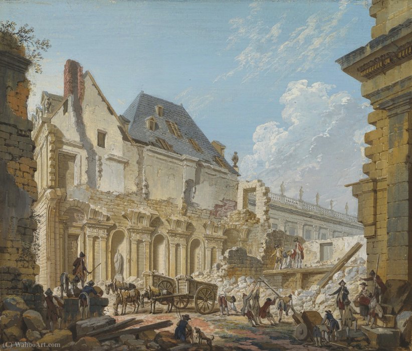 Molition Of The Old Vestibule Of The Palais-royal, Paris — Pierre Antoine De Machy