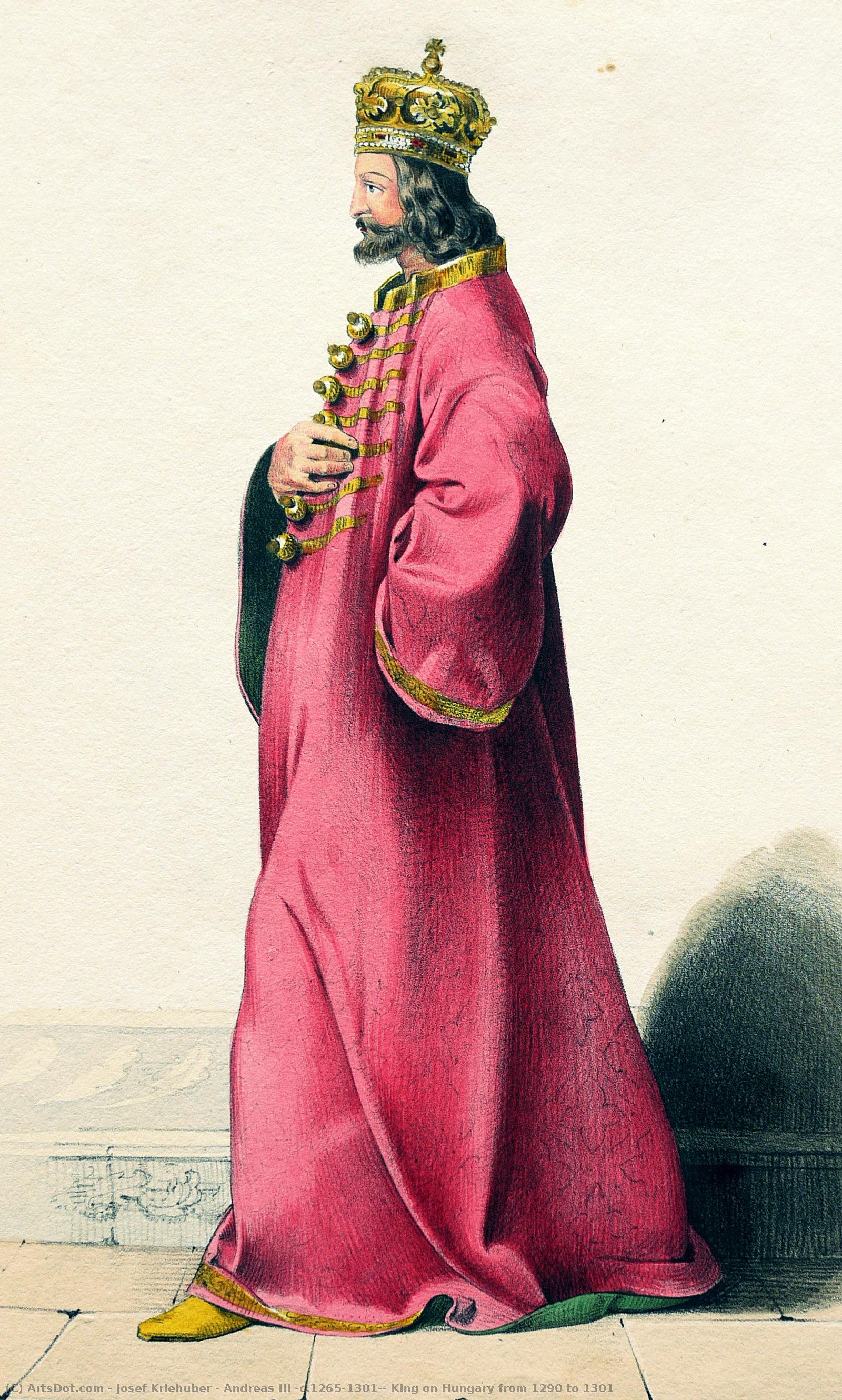 Andreas Iii (c.1265-1301), King On Hungary From 1290 To 1301 — Josef Kriehuber