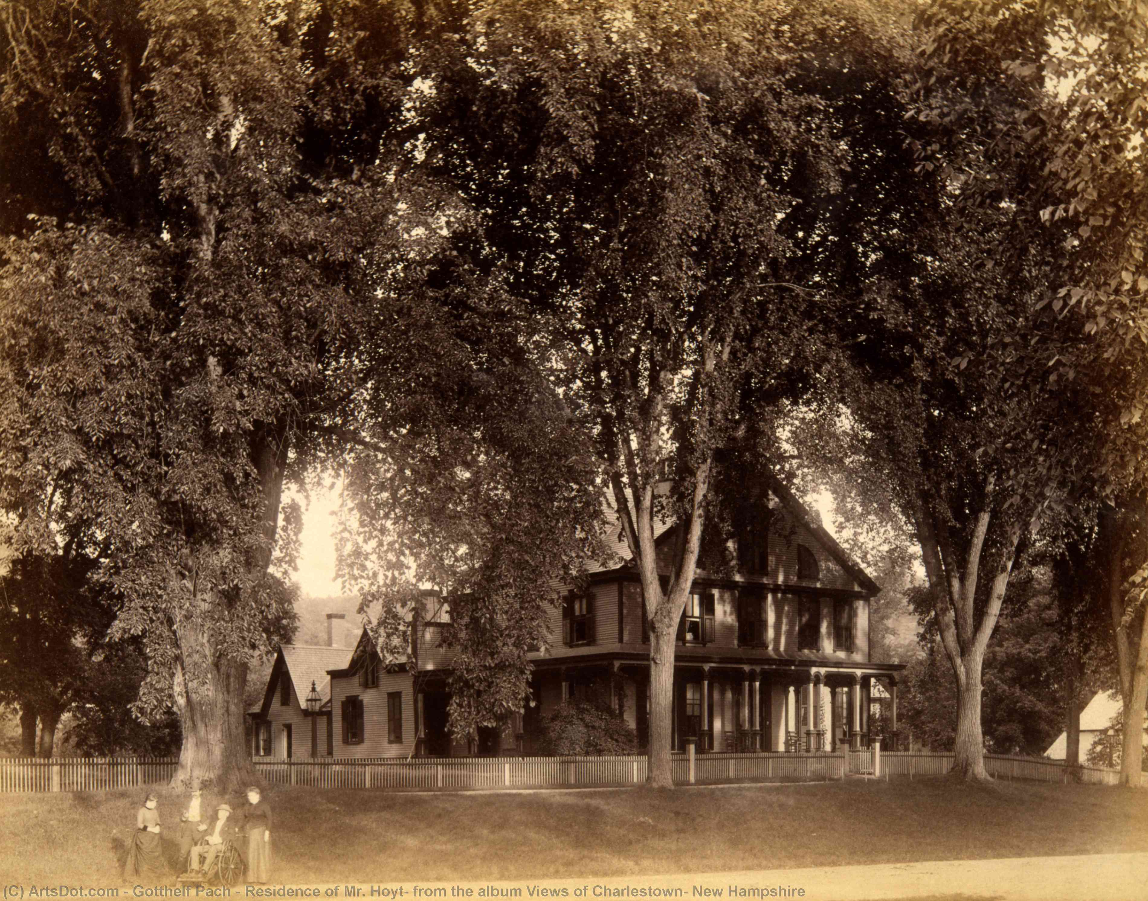 Residence Of Mr. Hoyt, From The Album Views Of Charlestown, New Hampshire — Gotthelf Pach