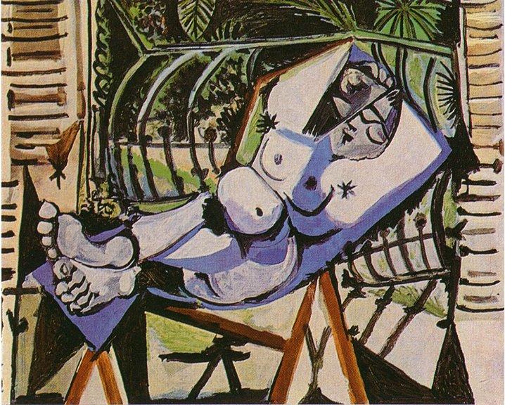 Female Nude Near The Garden — Pablo Picasso