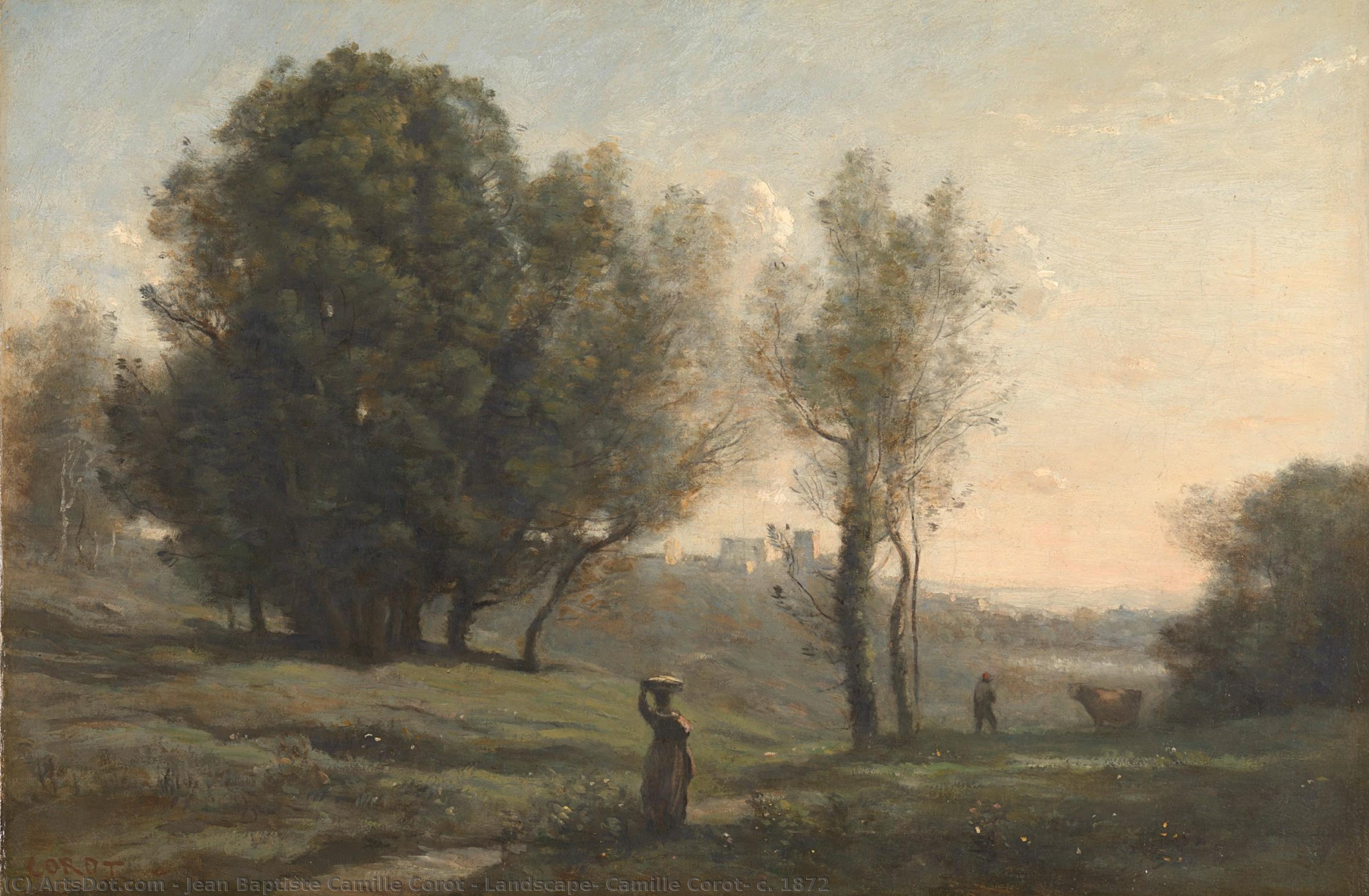 Landscape, Camille Corot, C. 1872 — Jean-baptiste-camille Corot