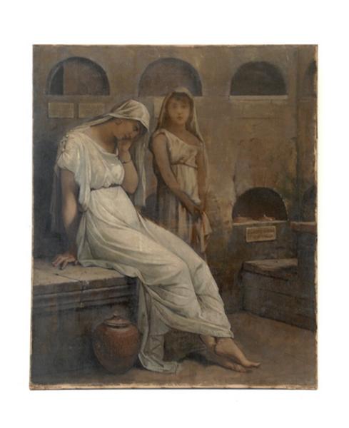 Mère Et Fille Au Colombarium De La Via Appia À Rome — Louis Hector Leroux