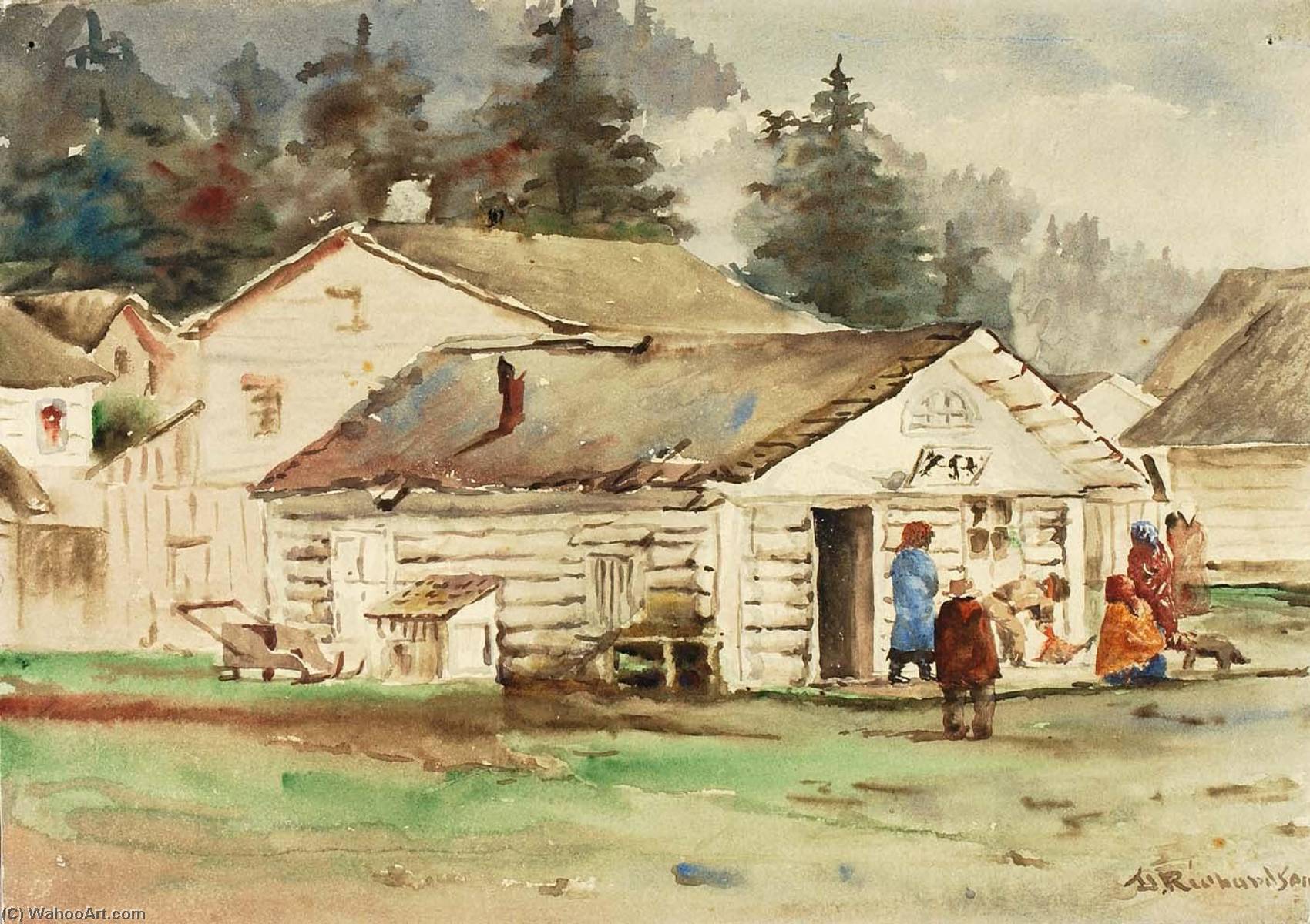 The Three Crows Market, Sitka, 1889 — Theodore J. Richardson