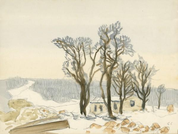 Landscape With Snow, Carency — Sir George Clausen
