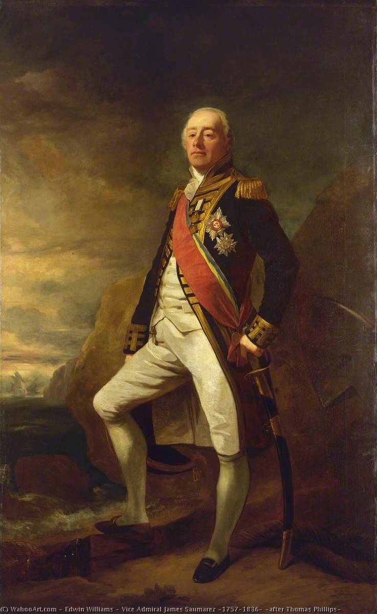 Vice Admiral James Saumarez (1757–1836) (after Thomas Phillips) — Edwin Williams