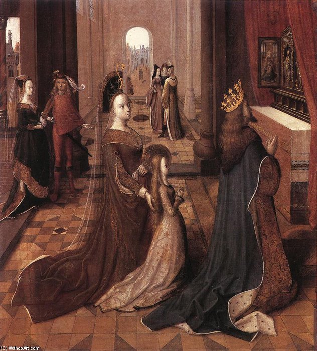 With Her Parents At The Altar — Master Of The Legend Of Saint Ursula