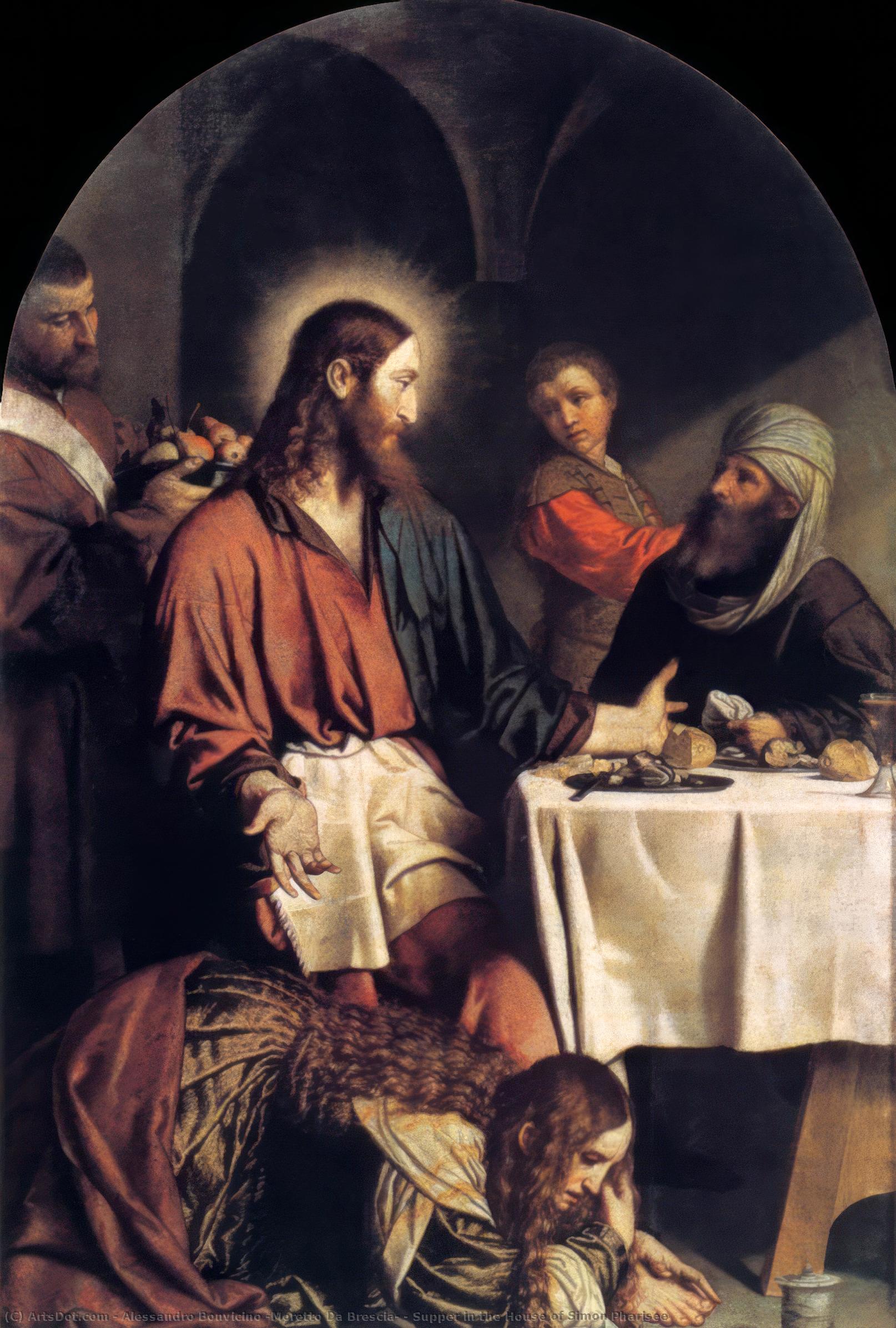 Supper In The House Of Simon Pharisee — Alessandro Bonvicino (moretto Da Brescia)