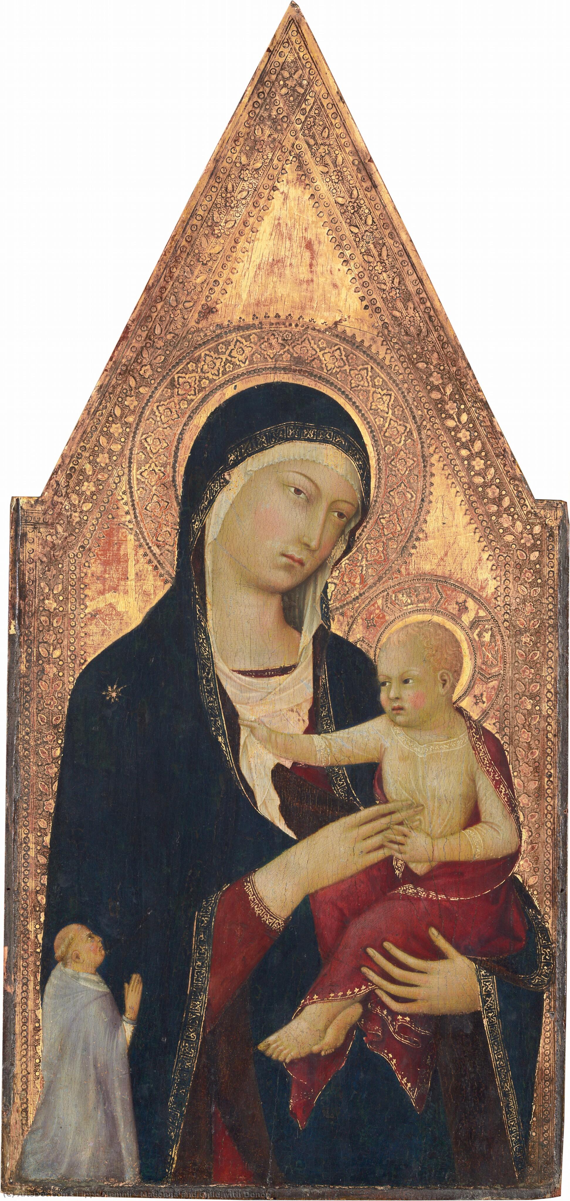 Madonna And Child With Donor — Lippo Memmi