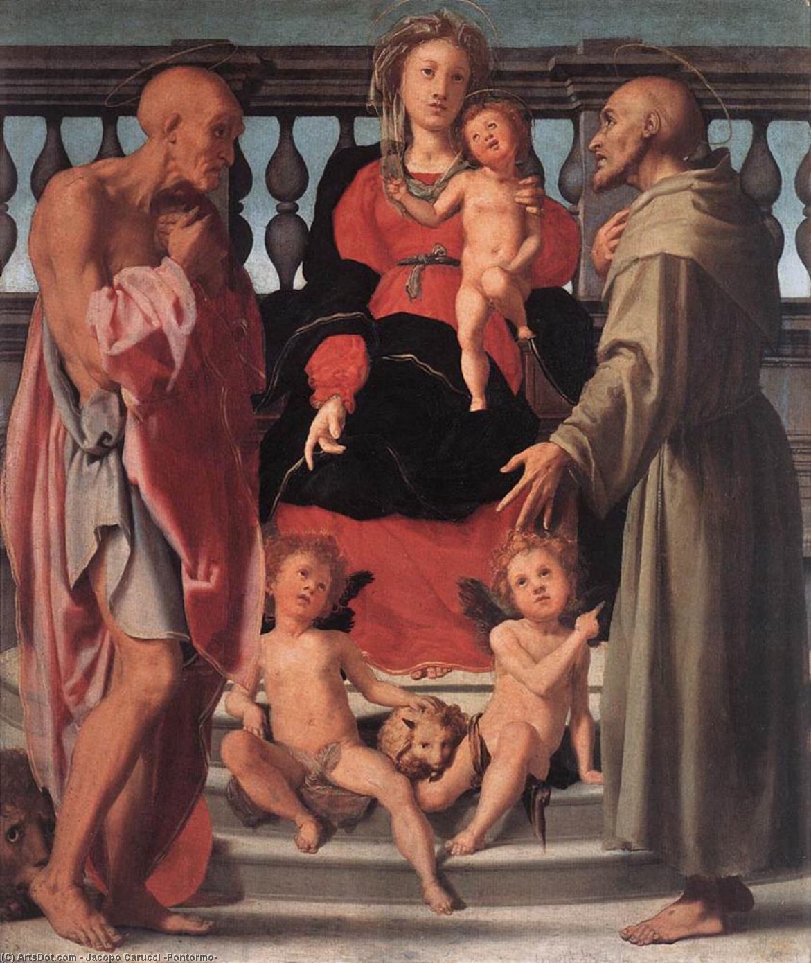 Madonna And Child With Two Saints — Jacopo Carucci