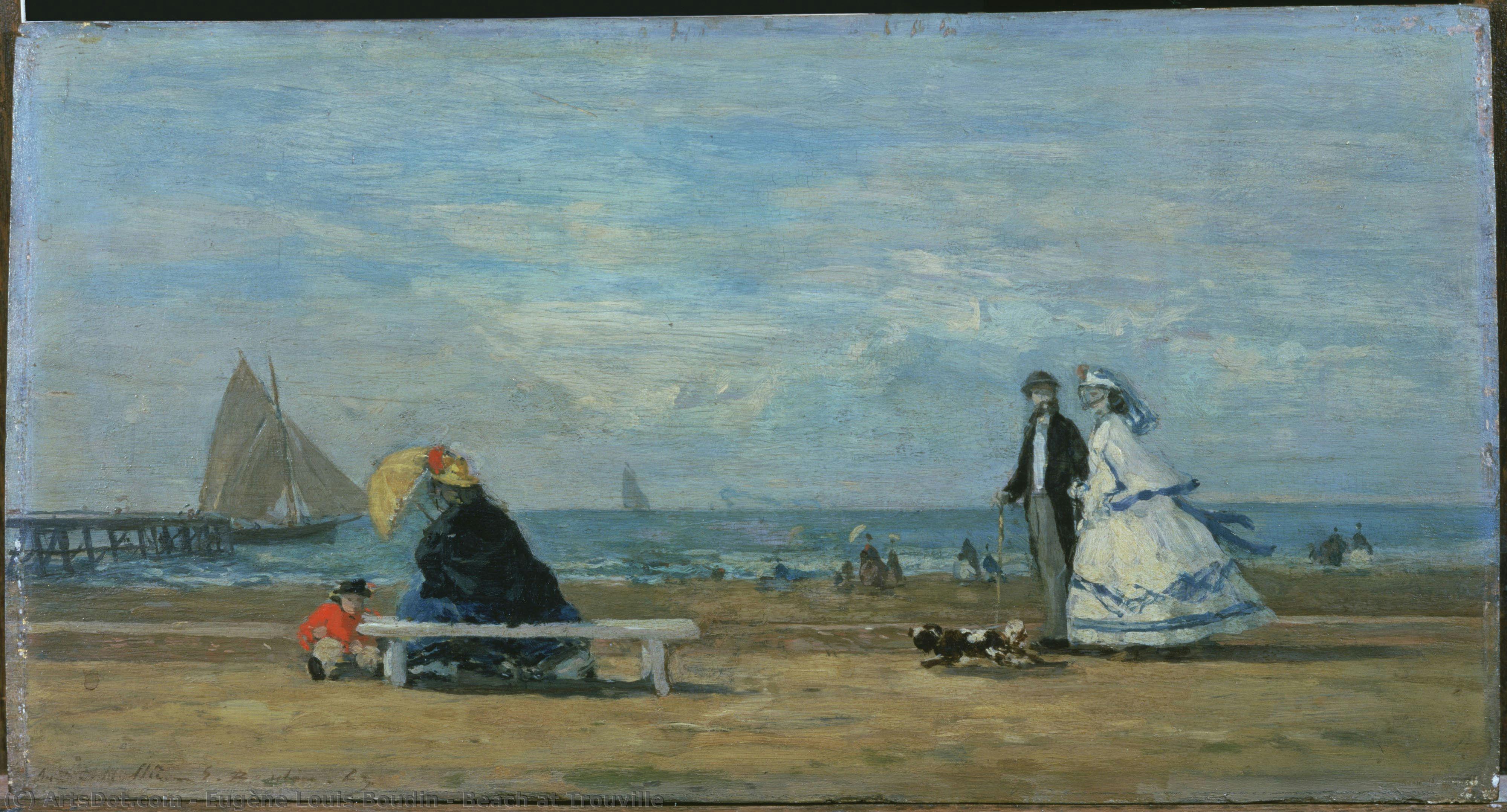 Beach At Trouville — Eugène Louis Boudin