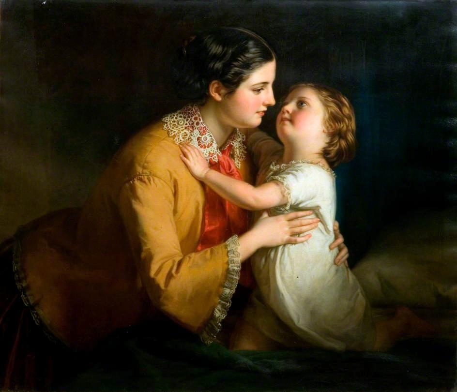 Good Morning Mamma (also Known As A Mother And Child Caressing) — Samuel Baruch Halle