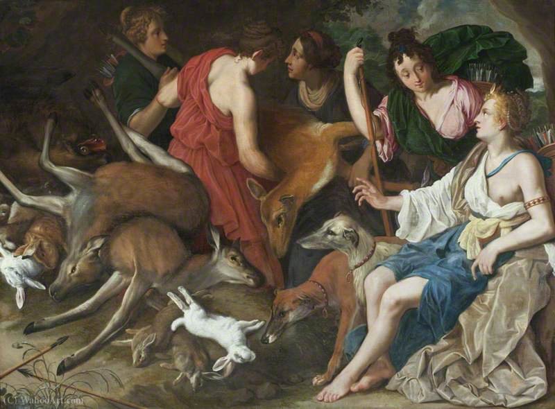 Diana With Nymphs — Adriaen Van Nieulandt The Younger