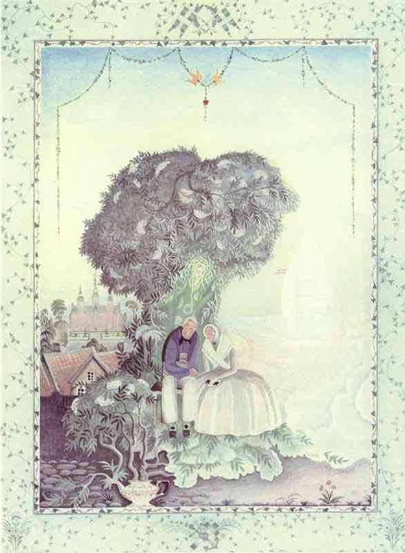 Elder Mother Tree. An Old, Plesant-looking Woman In A Strange Dress — Kay Rasmus Nielsen