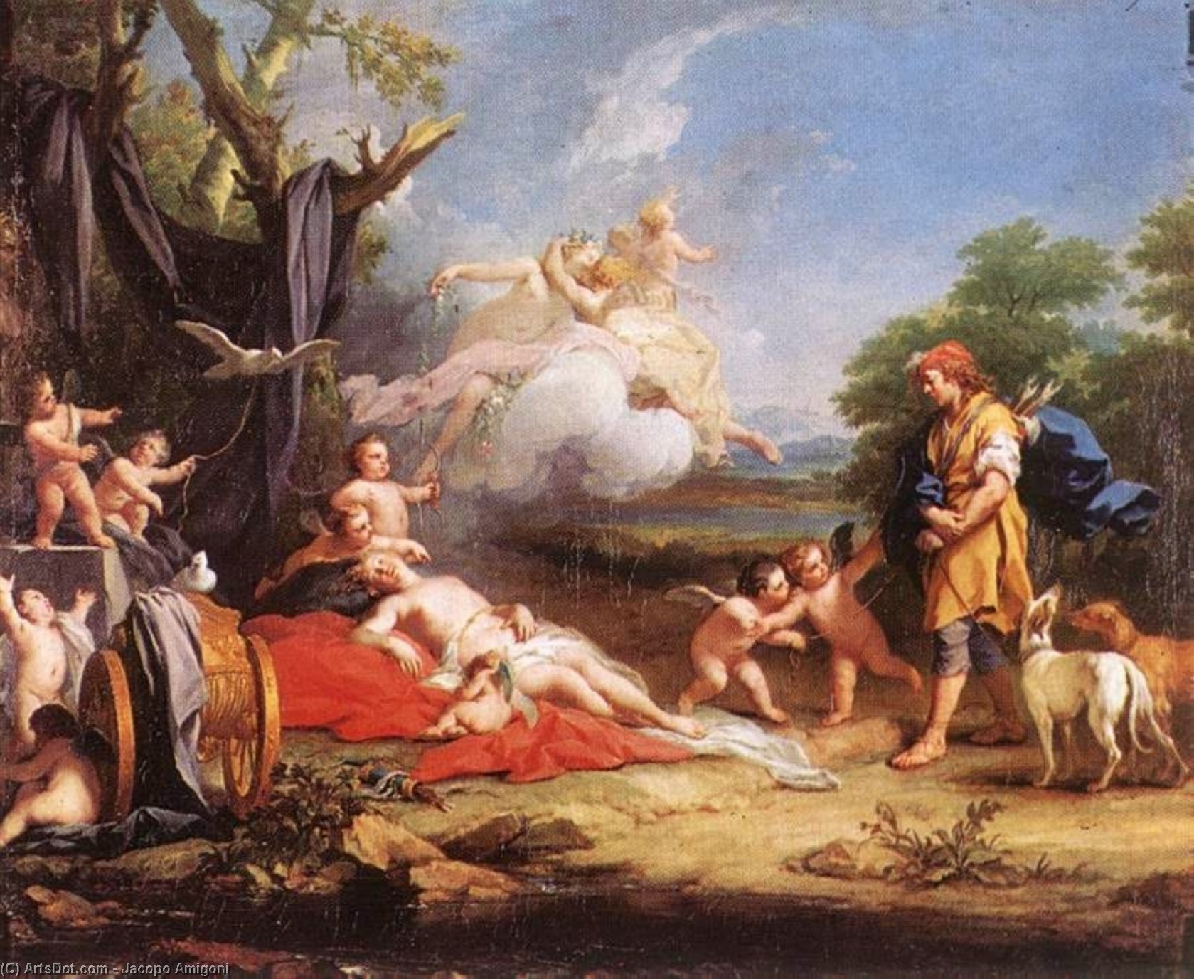 Venus And Adonis — Jacopo Amigoni