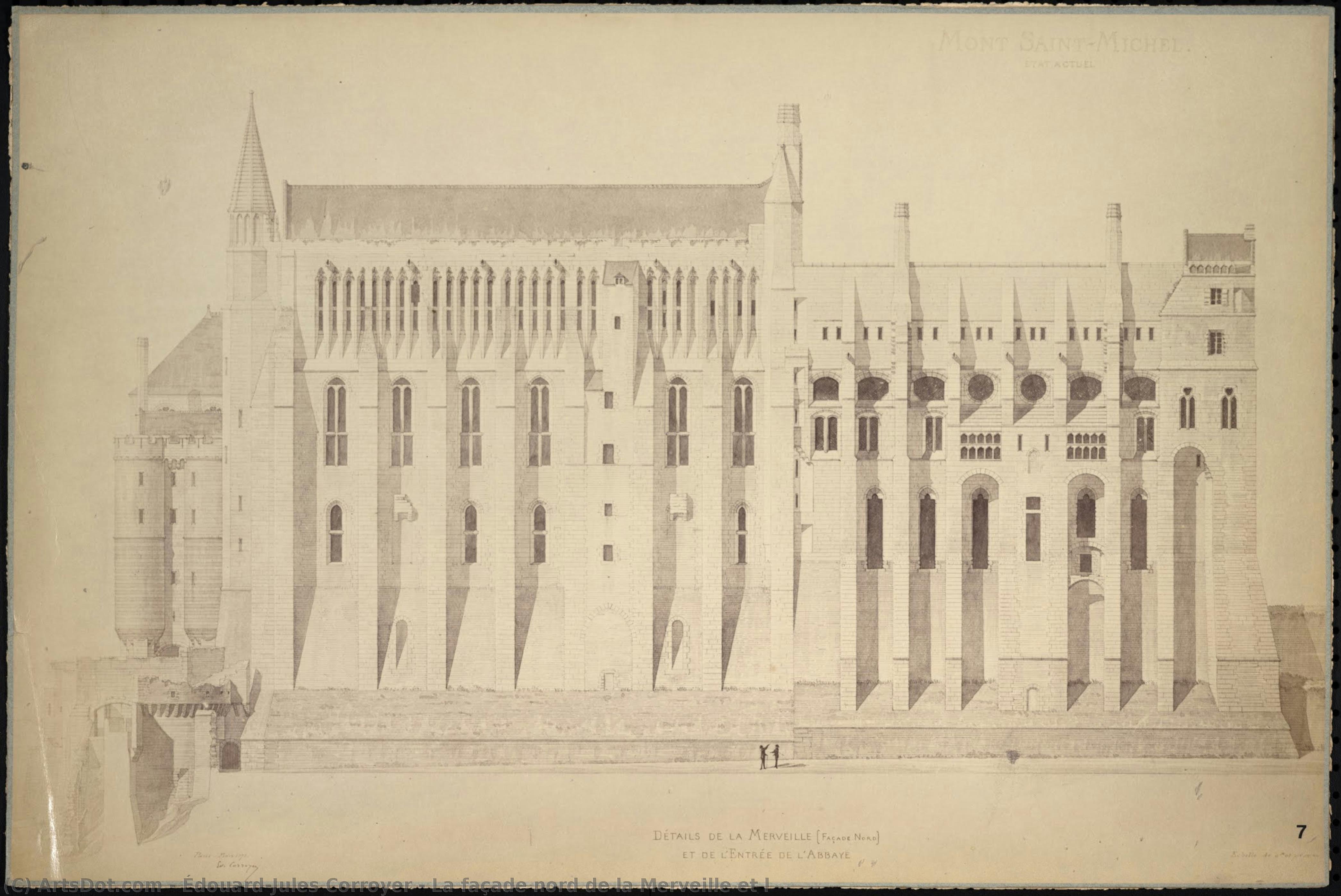 La Façade Nord De La Merveille Et L — Édouard-jules Corroyer