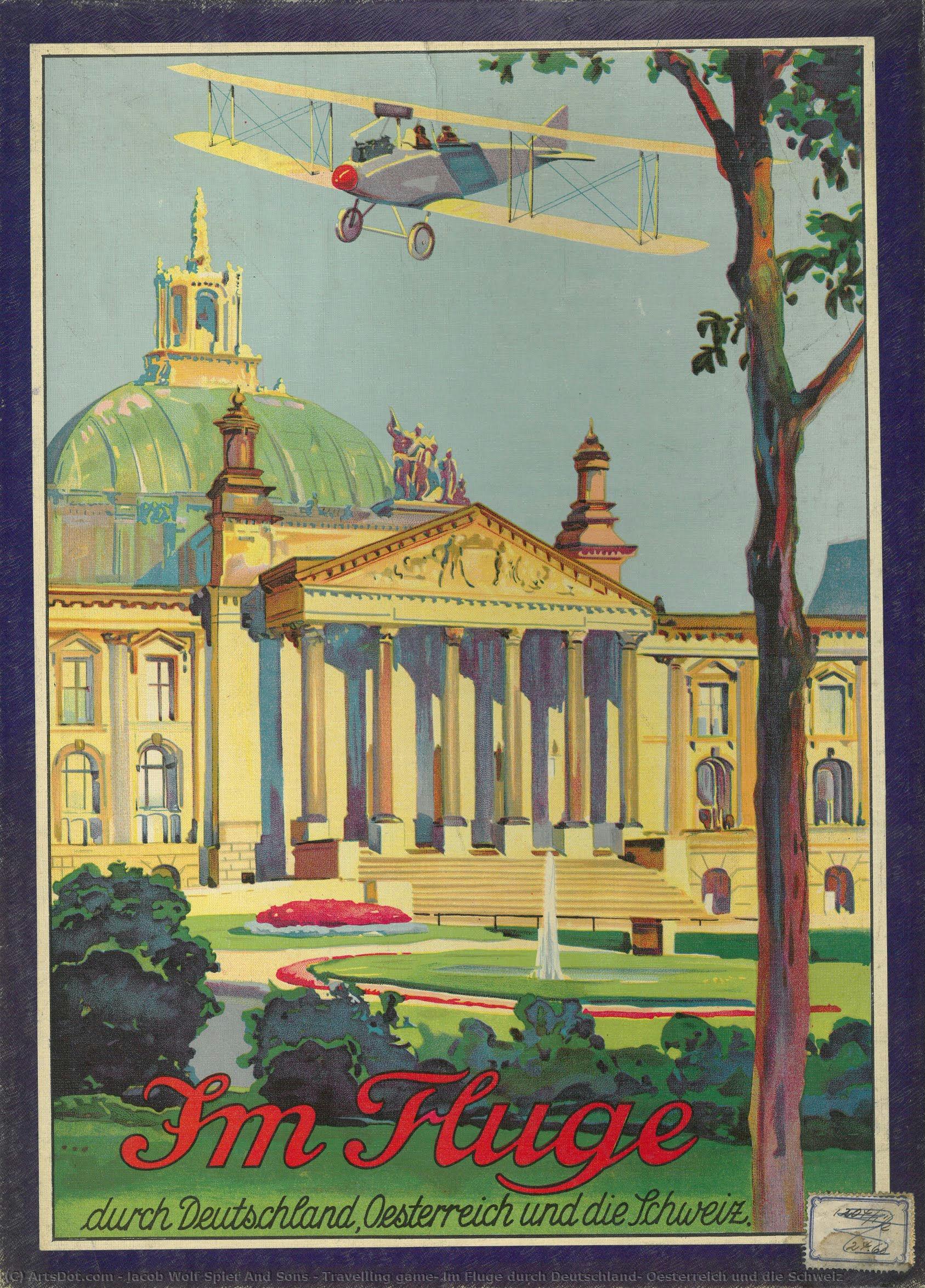 Travelling Game: Im Fluge Durch Deutschland, Oesterreich Und Die Schweiz — Jacob Wolf Spier & Söhne