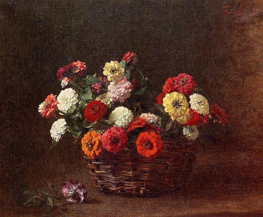 Zinnias 1 — Henri Fantin-latour
