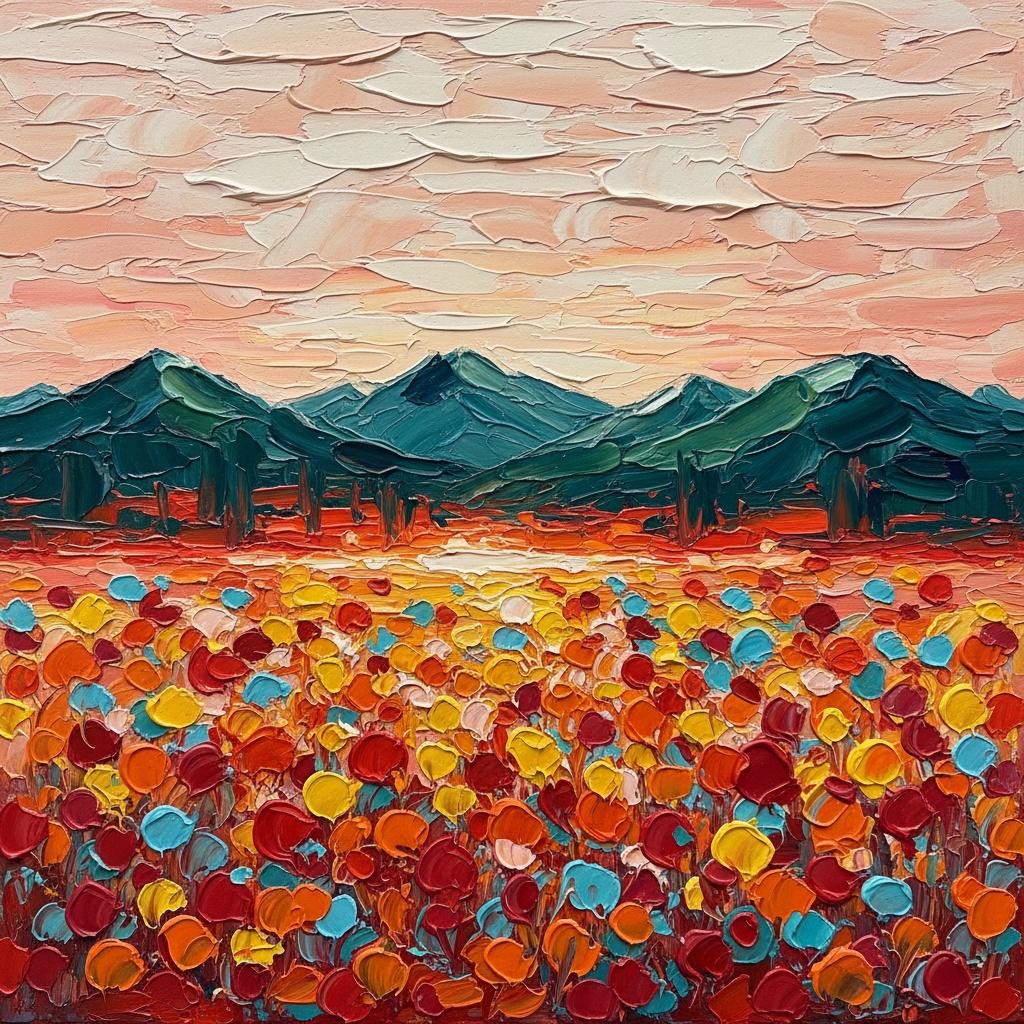 Ethereal Bloom Under A Crimson Dusk: A Sculptural Symphony Of Light And Texture — Christian Noiret