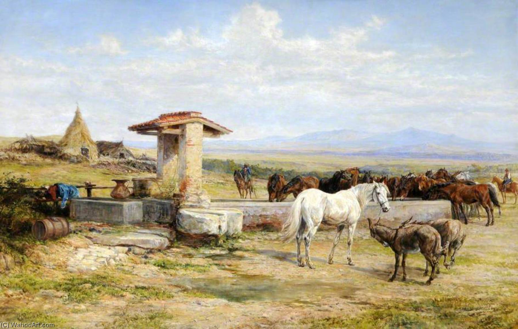 A Well In The Roman Campagna — Charles Poingdestre