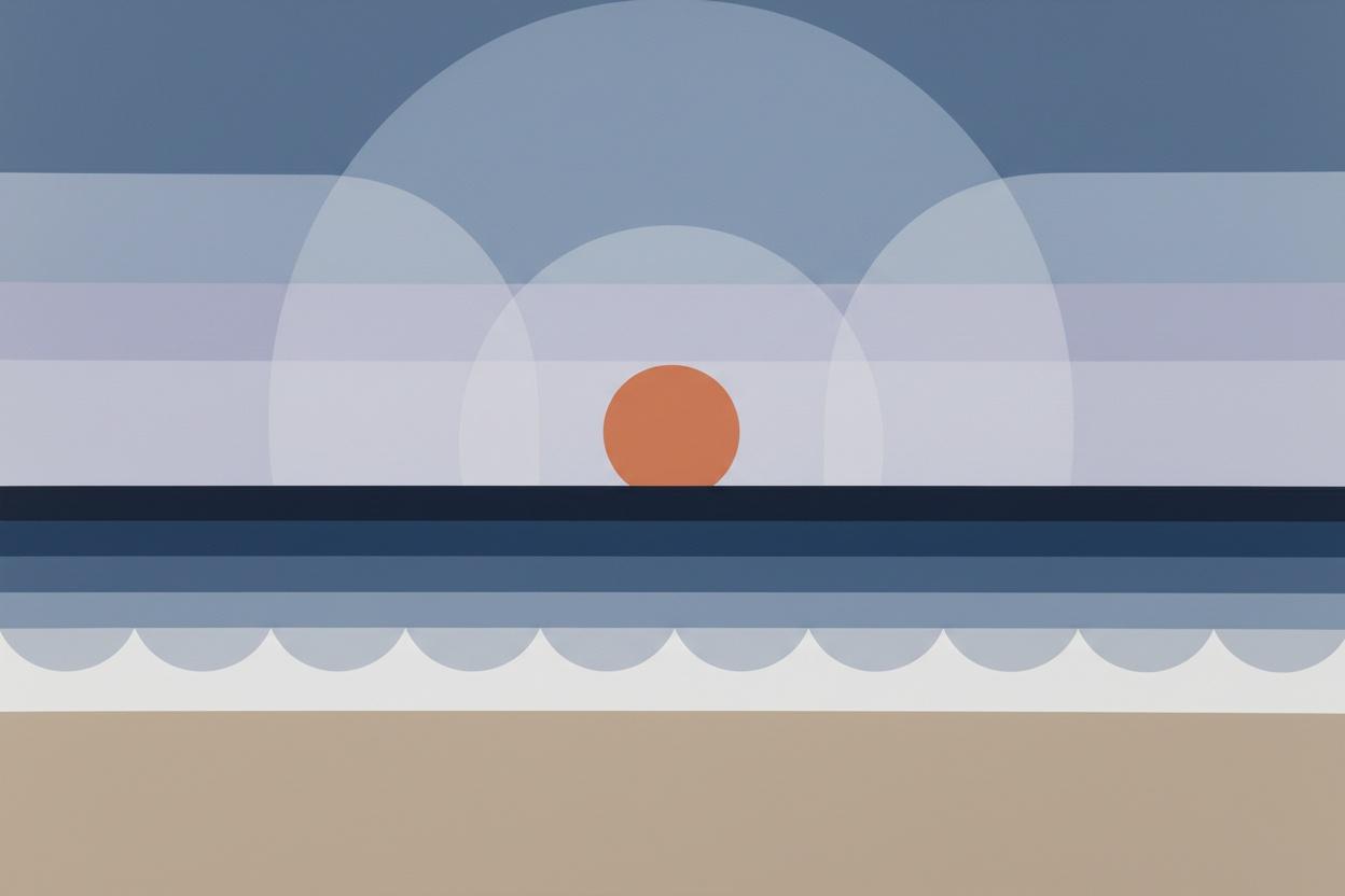 Equilibrium In Ochre And Azure — Marine Fontaine
