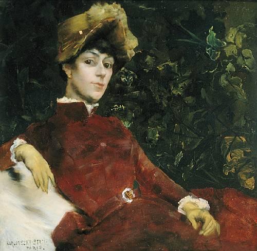 Portrait Of A Lady With Hat — Bertalan Karlovszky