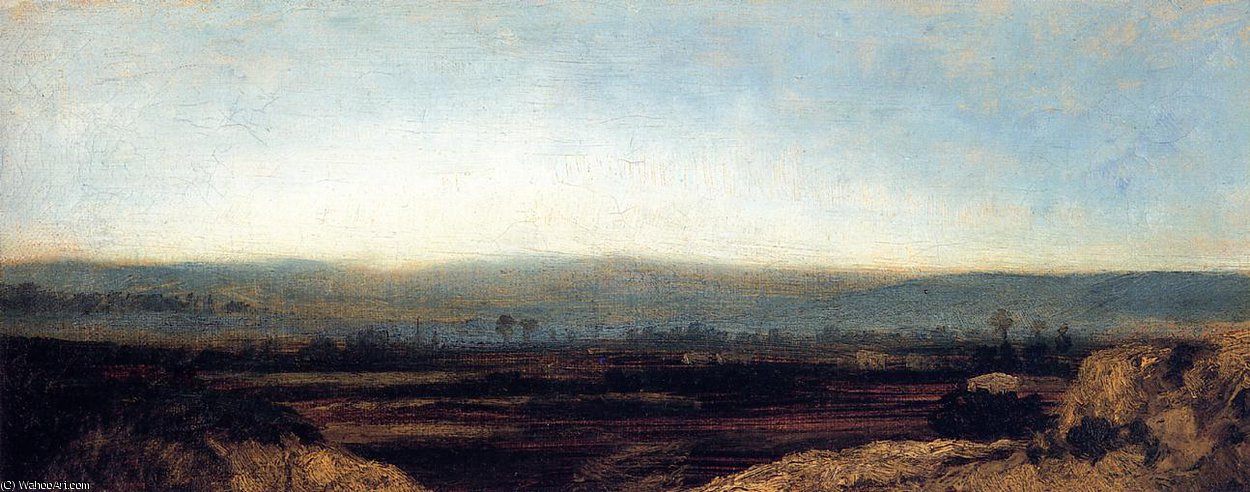 Panoramic Landscape On The Outskirts Of Paris — Théodore Rousseau (pierre Etienne Théodore Rousseau)