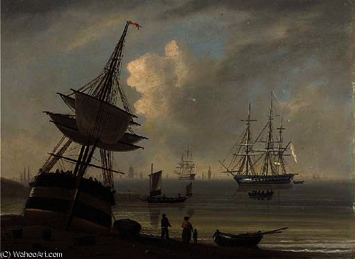 Shipping, Summer's Evening — Daniel Turner
