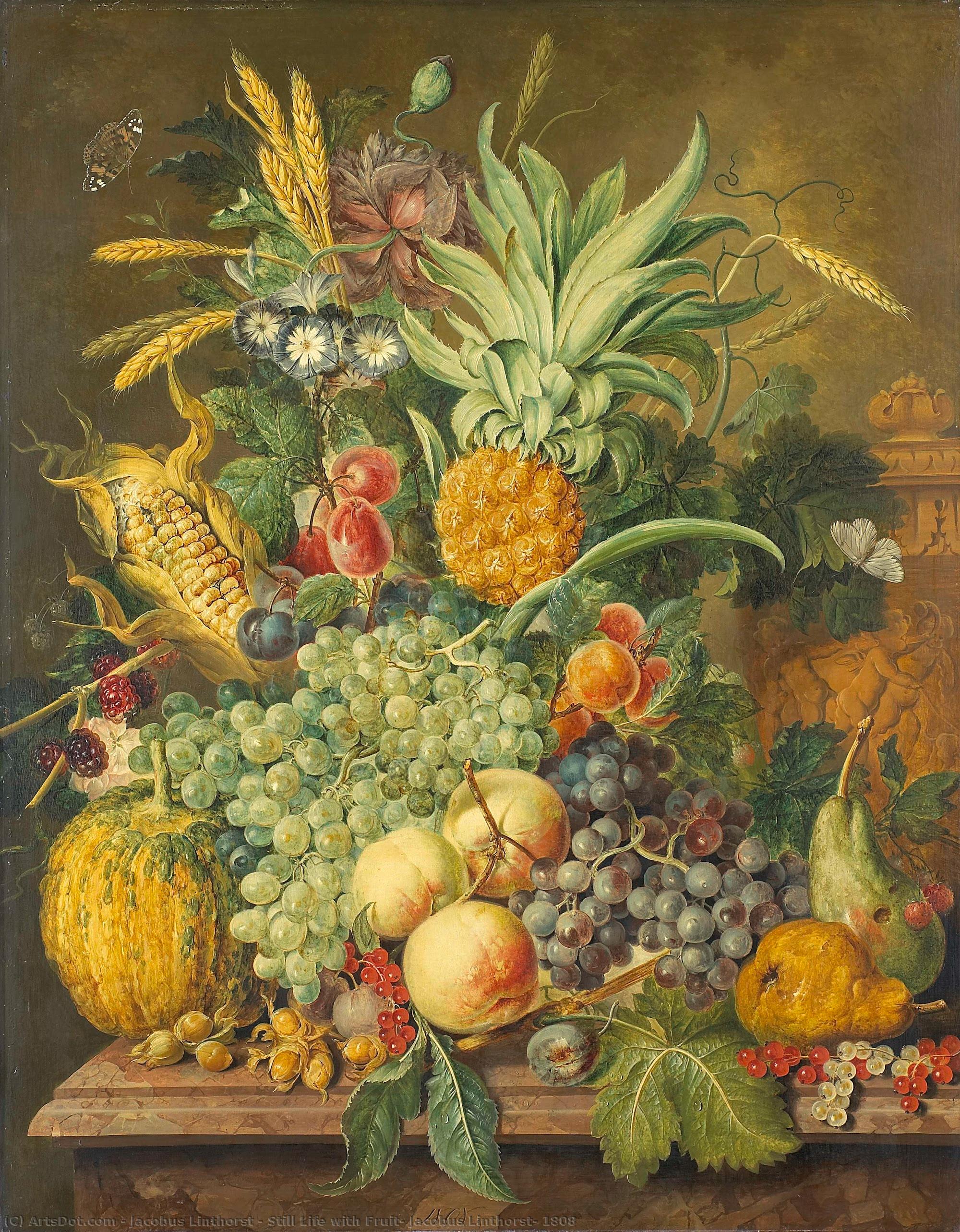 Still Life With Fruit, Jacobus Linthorst, 1808 — Jacobus Linthorst