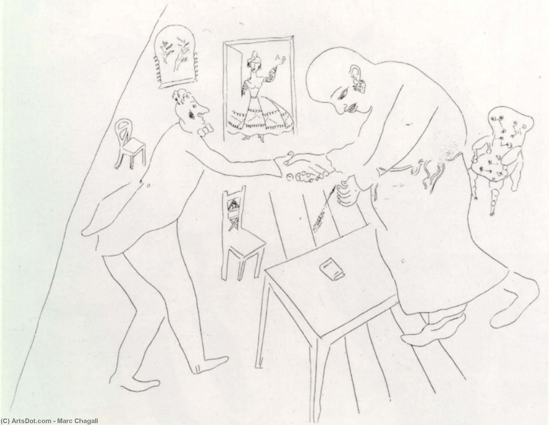 Tchitchikov's Farewell To Manilov — Marc Chagall