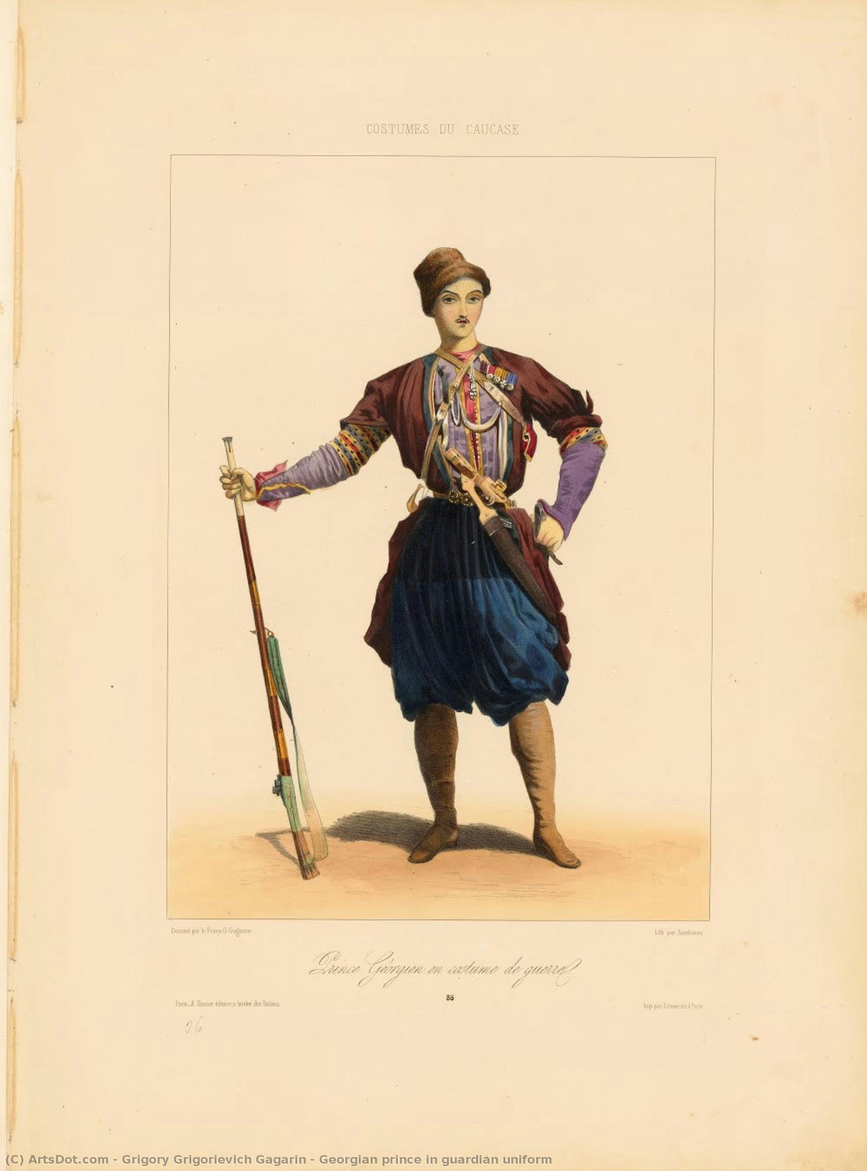 Georgian Prince In Guardian Uniform — Grigori Grigorjevič Gagarin
