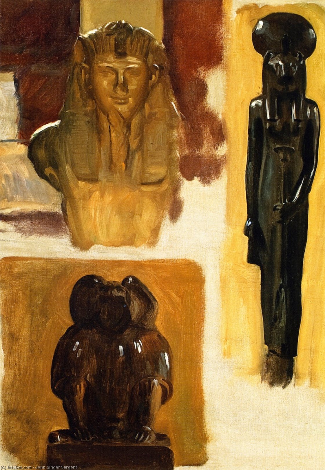 Studies Of Egyptian Sculpture — John Singer Sargent