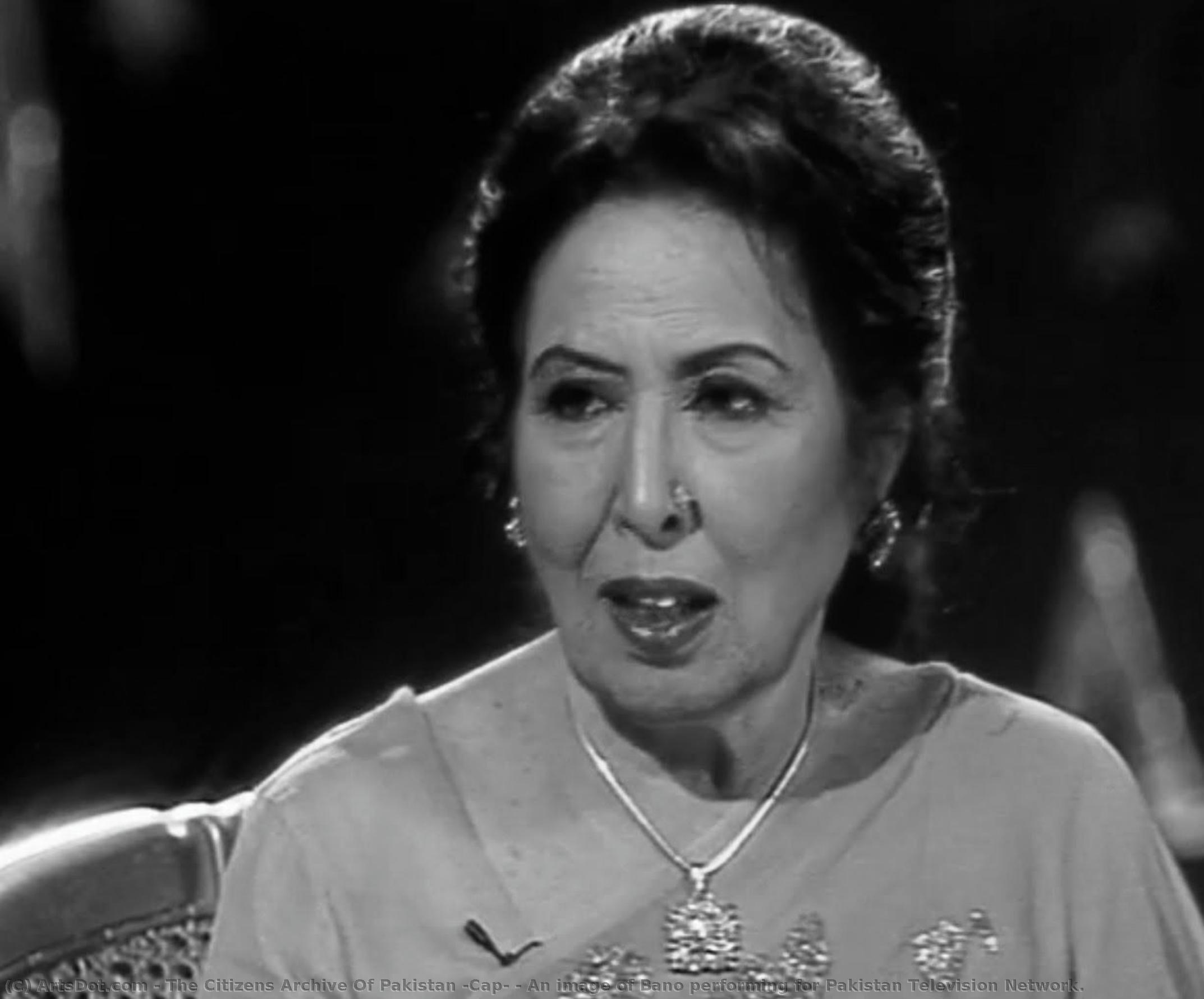 An Image Of Bano Performing For Pakistan Television Network. — The Citizens Archive Of Pakistan (cap)