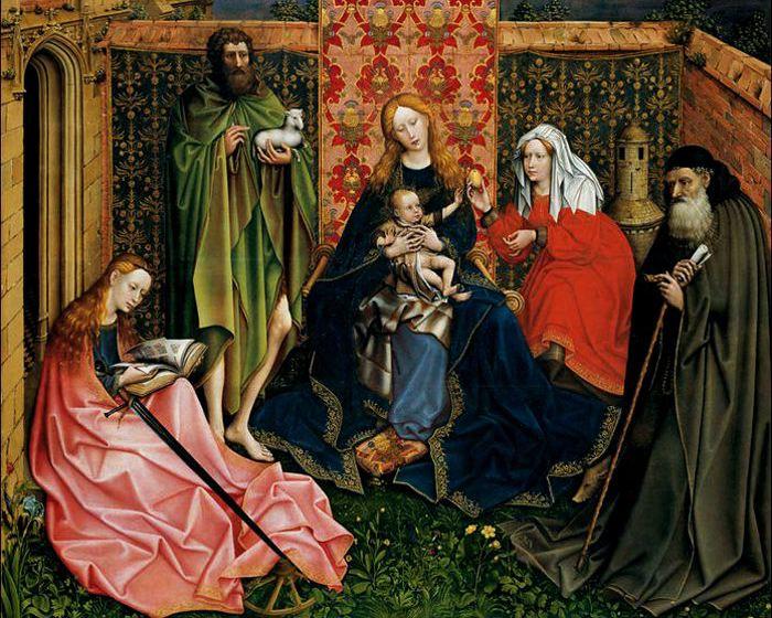 Madonna And Child With Saints In An Enclosed Garden — Robert Campin (master Of Flemalle)