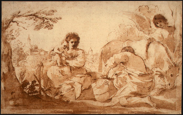 The Rest On The Flight Into Egypt — Guercino