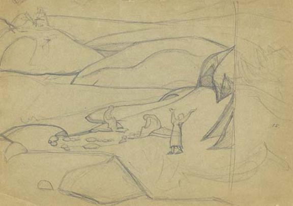 Composition Sketch With Three Women — Николай Константинович Роерих