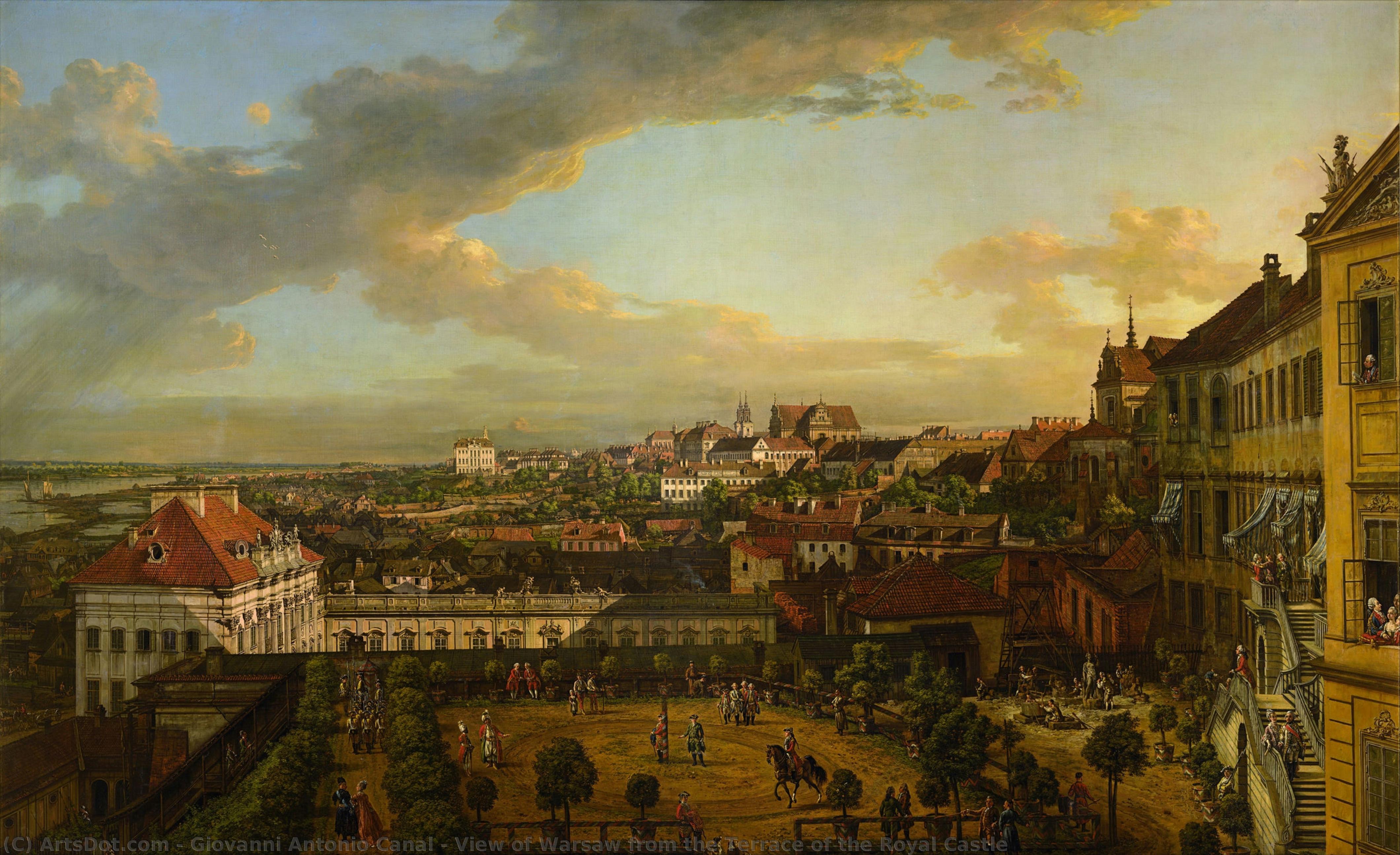 Blick Auf Warschau Von Der Terrasse Des Königsschlosses — Giovanni Antonio Canaletto