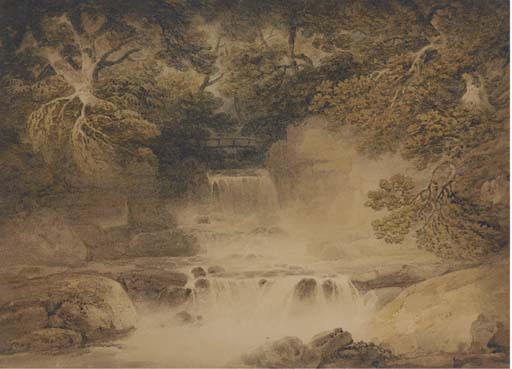Cascade In Cottendale, The Head Of Wensleydale — Francis Nicholson