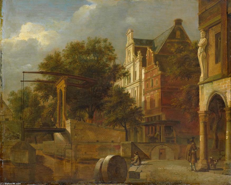 Cityscape With Drawbridge — Ян Ван Дер Хейден