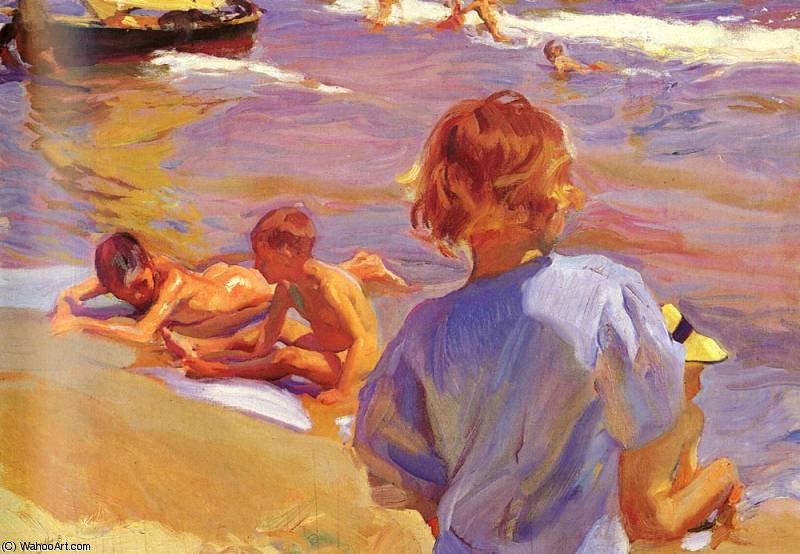 Ninos En La Playa(valencia) — Joaquin Sorolla