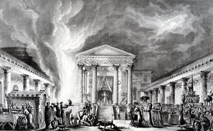 The Temple Of Isis, Pompeii, Illustration From Saint — Louis Jean Desprez