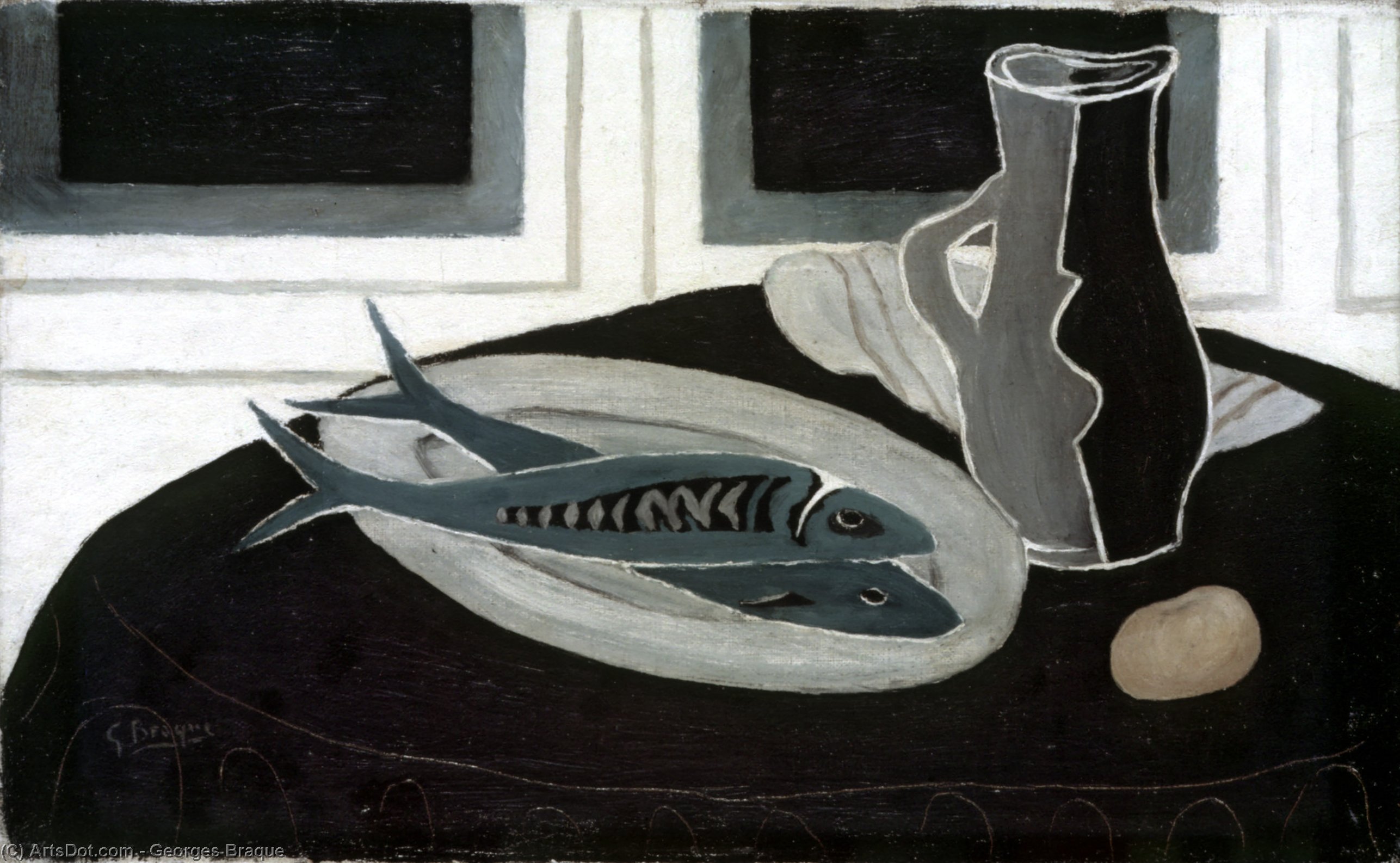 Bottle And Fish — Georges Braque